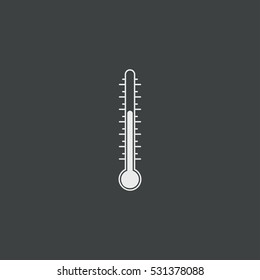 thermometer  icon, isolated, black background