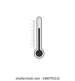 Thermometer icon isolated. Flat design. Vector Illustration