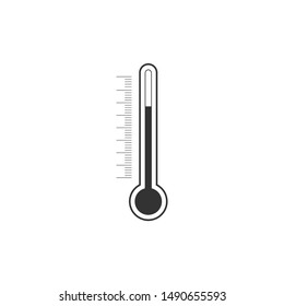Thermometer icon isolated. Flat design. Vector Illustration