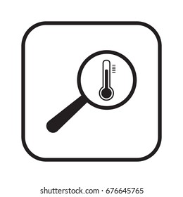 Thermometer icon,  isolated. Flat design.