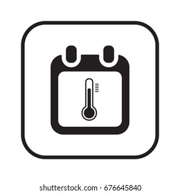 Thermometer icon,  isolated. Flat design.