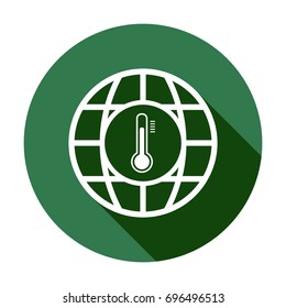 Thermometer icon,  isolated. Flat design.