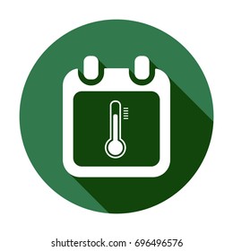 Thermometer icon,  isolated. Flat design.