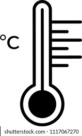 Thermometer icon isolated on the white background vector illustration 