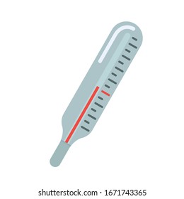 Thermometer icon isolated on a white background. A tool for measuring body temperature, vector illustration.