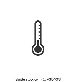 Thermometer-Symbol einzeln auf weißem Hintergrund.