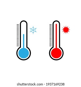 Thermometer icon isolated on white background. Vector illustration