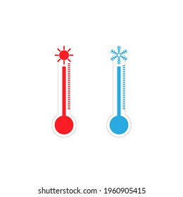 Icono del termómetro aislado en fondo blanco. Ilustración del vector