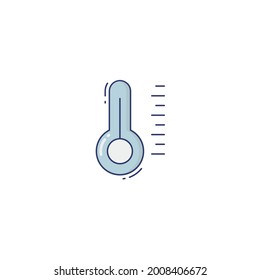 Icono del termómetro aislado en fondo blanco