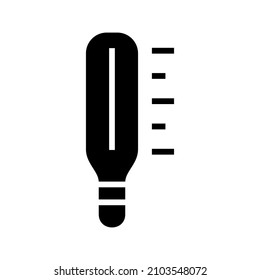 Icono del termómetro aislado en fondo blanco