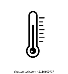 icono del termómetro. Aislado sobre un fondo blanco. ilustración vectorial