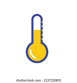 Thermometer icon isolated on the white background