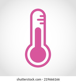 Thermometer Icon Isolated on White Background