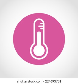 Thermometer Icon Isolated on White Background