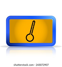 Thermometer icon. Isolated on white background. Specular reflection. Made vector illustration