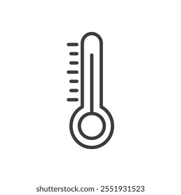 Thermometer-Symbol einzeln auf weißem Hintergrund. Vektorsymbol.