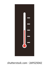 Thermometer icon isolated on white background