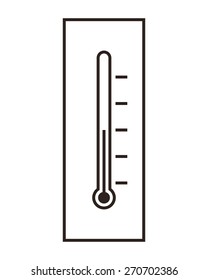 Thermometer icon isolated on white background