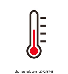 Thermometer icon isolated on the white background