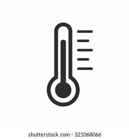 Thermometer Icon isolated on the white background