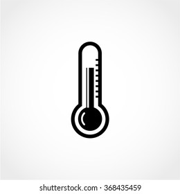 Thermometer Icon Isolated on White Background