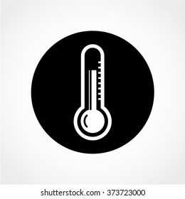 Thermometer Icon Isolated on White Background
