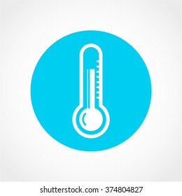 Thermometer Icon Isolated on White Background