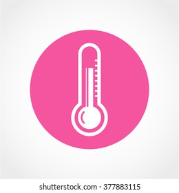 Thermometer Icon Isolated on White Background