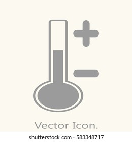 Thermometer icon isolated sign symbol and flat style for app, web and digital design. Vector illustration.