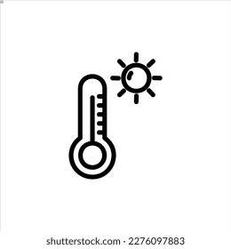 Thermometer-Symbol mit isoliertem Vektorgrafik und transparentem Hintergrund.