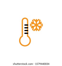 Thermometer icon. Line design template