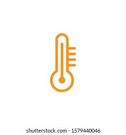 Thermometer icon. Line design template