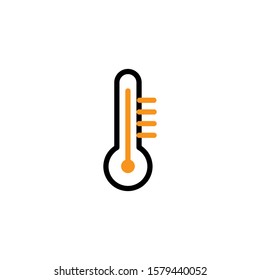 Thermometer icon. Line design template