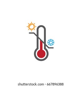 Thermometer icon, line sign vector illustration of Eps10