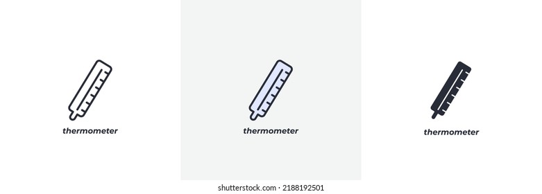 thermometer icon. Line, solid and filled outline colorful version, outline and filled vector sign. Idea Symbol, logo illustration. Vector graphics