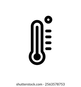 Thermometer Icon Line Style Design Web and Mobile Vector Illustration.