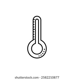 Thermometer Icon Line Vector Illustration