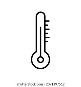 Icono del termómetro. Icono lineal del termómetro. Ilustración vectorial. Icono del termómetro negro. Signo de termómetro
