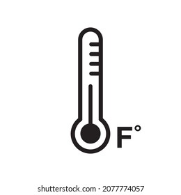 Thermometer icon logo. Black and white. Silhouette. Seamless icon logo