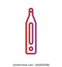 Thermometer Icon Logo Illustration Vector Isolated. Hospital and Healthcare Icon. Suitable for Website Design, Logo, App, and UI. Editable Stroke and Pixel Perfect. EPS 10.