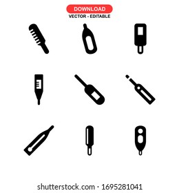 thermometer icon or logo isolated sign symbol vector illustration - Collection of high quality black style vector icons
