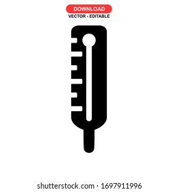 Thermometer-Symbol oder Logo einzeln auf Zeichen Vektorillustration Illustration - hochwertige Vektorsymbole im schwarzen Stil
