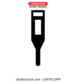 Thermometer-Symbol oder Logo einzeln auf Zeichen Vektorillustration Illustration - hochwertige Vektorsymbole im schwarzen Stil
