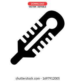 thermometer icon or logo isolated sign symbol vector illustration - high quality black style vector icons

