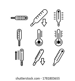 Thermometer icon or logo isolated sign symbol vector illustration - Collection of high quality black style vector icons
