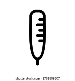 Thermometer-Symbol oder -Logo einzeln auf Zeichensymbolen, Vektorgrafik - hochwertige Vektorsymbole im schwarzen Stil
