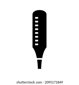 Thermometer-Symbol oder Logo einzeln auf Zeichen, Vektorgrafik - hochwertige Vektorsymbole im schwarzen Stil
