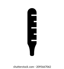 Thermometer-Symbol oder Logo einzeln auf Zeichen, Vektorgrafik - hochwertige Vektorsymbole im schwarzen Stil
