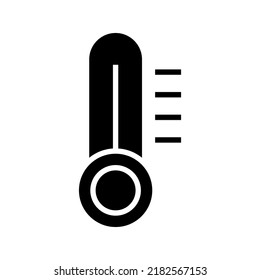icono termómetro o logotipo símbolo de signo aislado ilustración vectorial - iconos vectoriales de estilo negro de alta calidad
