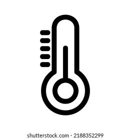 icono termómetro o logotipo símbolo de signo aislado ilustración vectorial - iconos vectoriales de estilo negro de alta calidad
